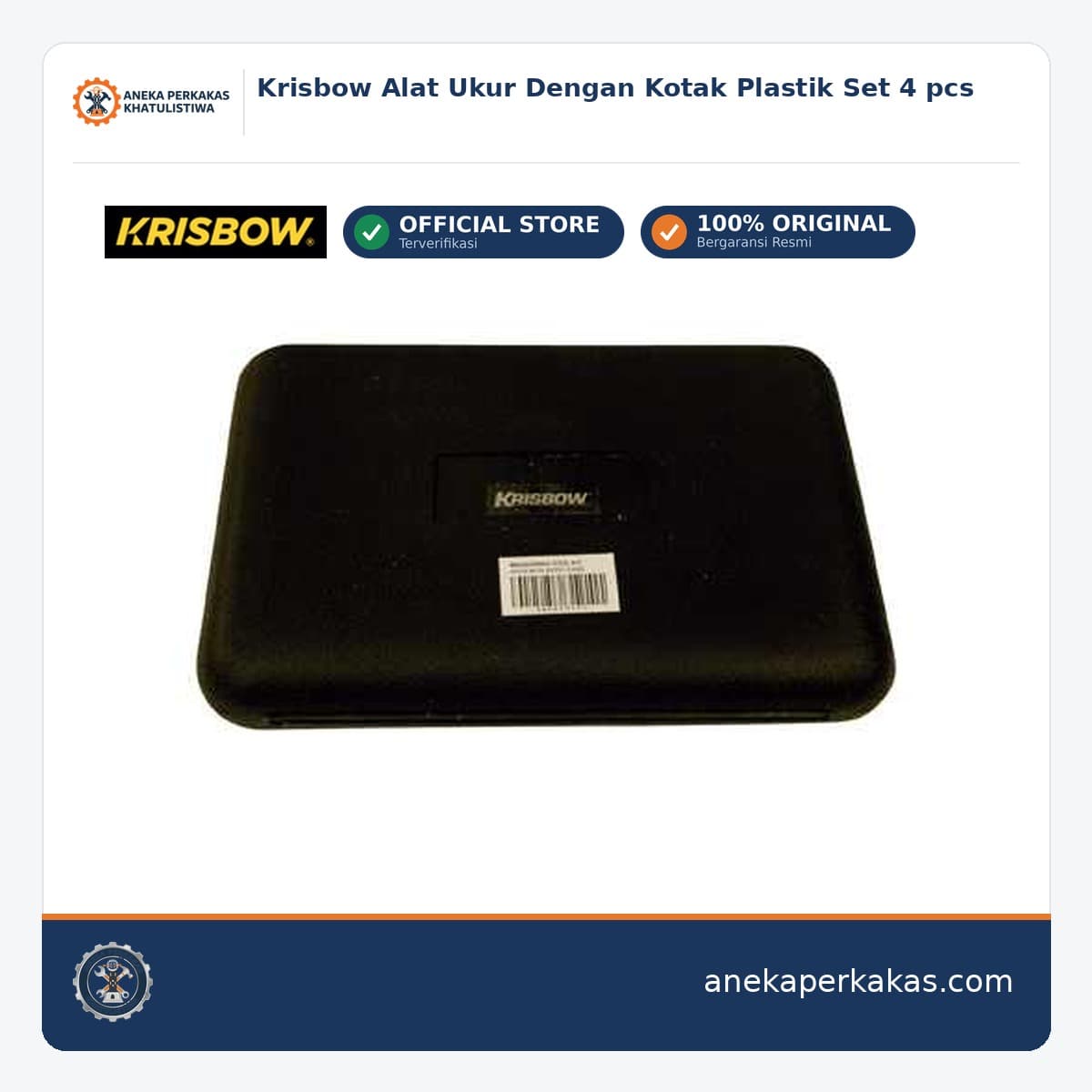 Krisbow Alat Ukur Dengan Kotak Plastik Set 4 pcs
