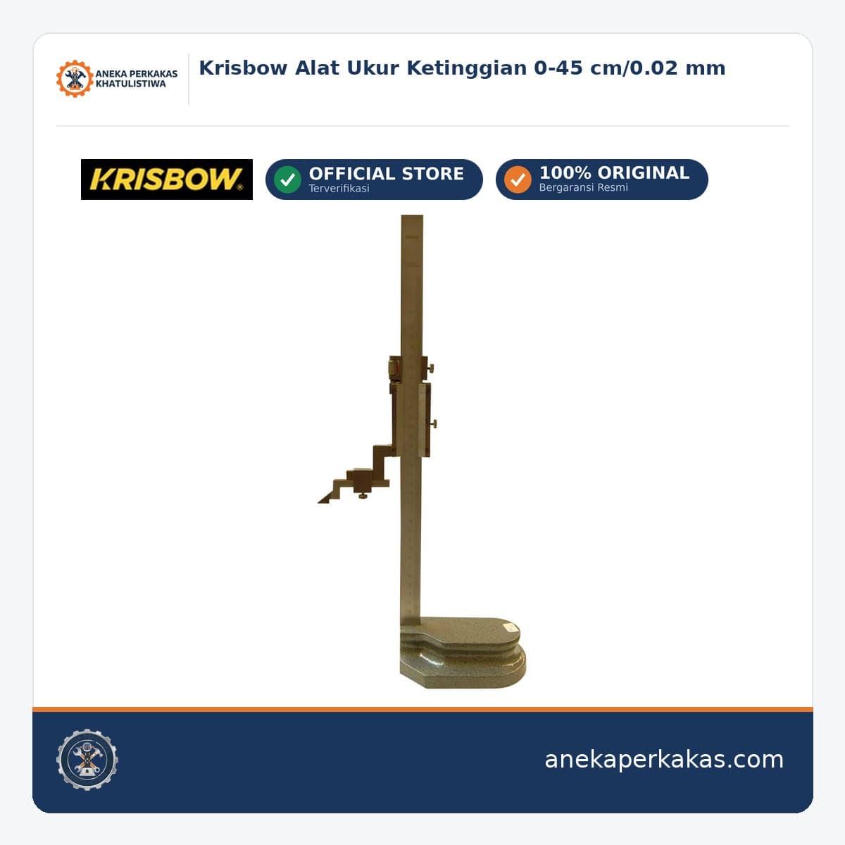 Krisbow Alat Ukur Ketinggian 0-45 cm/0.02 mm