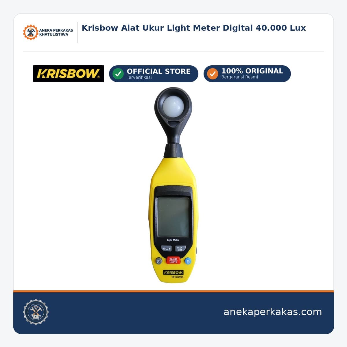 Krisbow Alat Ukur Light Meter Digital 40.000 Lux