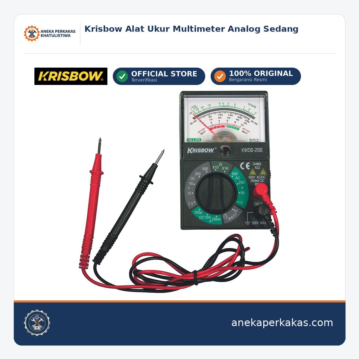 Krisbow Alat Ukur Multimeter Analog Sedang