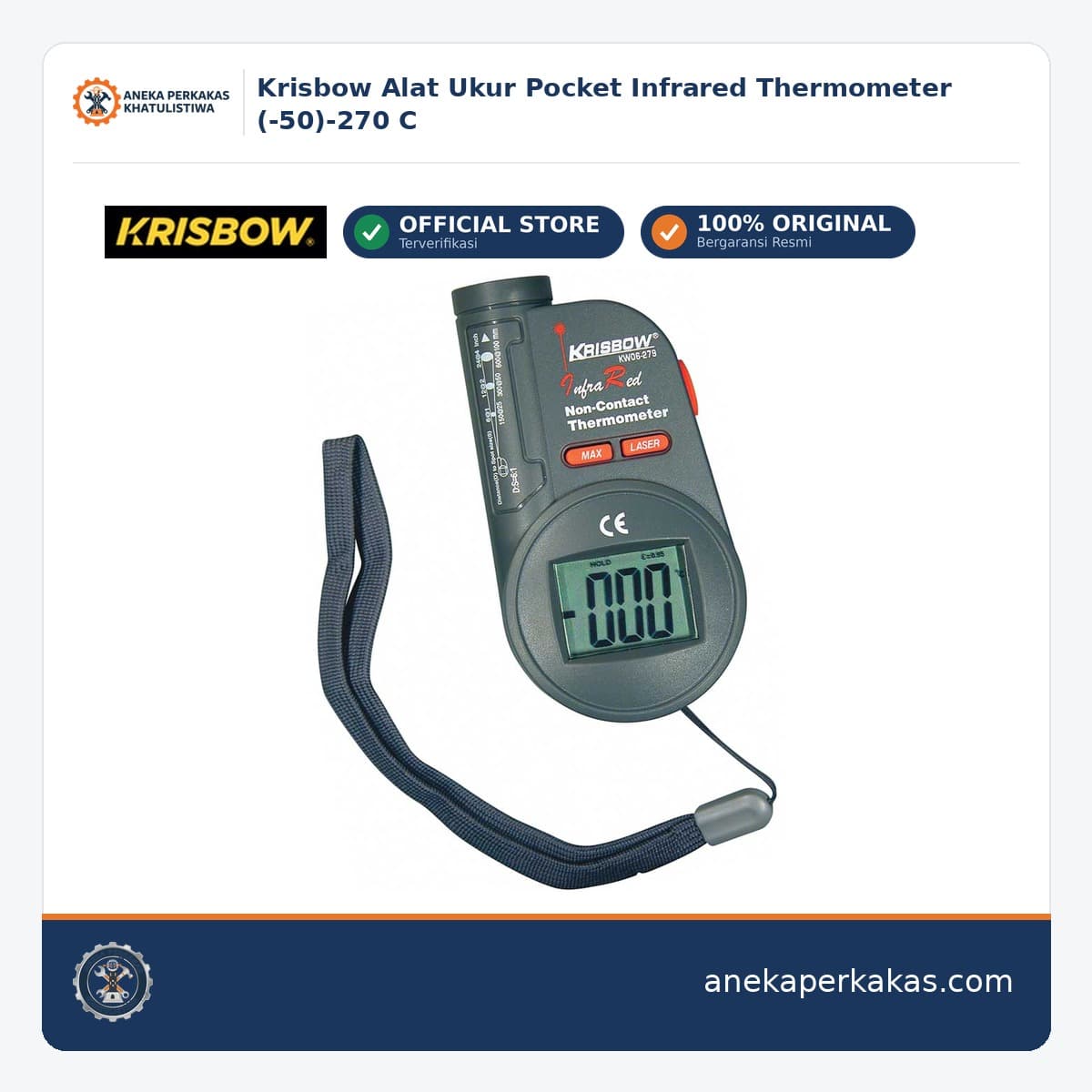 Krisbow Alat Ukur Pocket Infrared Thermometer (-50)-270 C