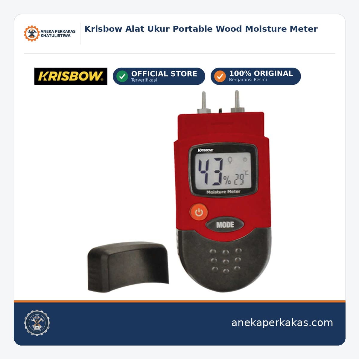 Krisbow Alat Ukur Portable Wood Moisture Meter