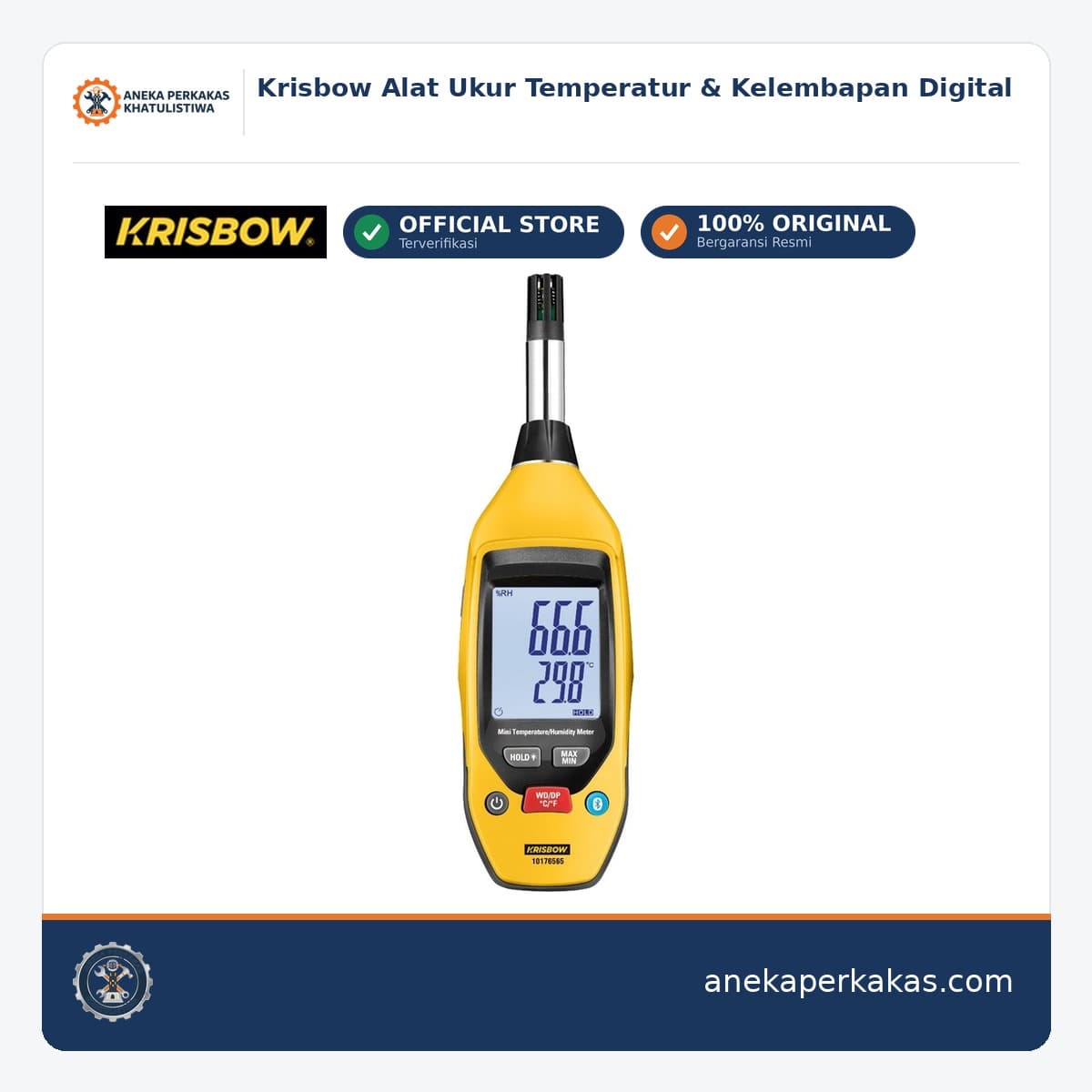 Krisbow Alat Ukur Temperatur & Kelembapan Digital