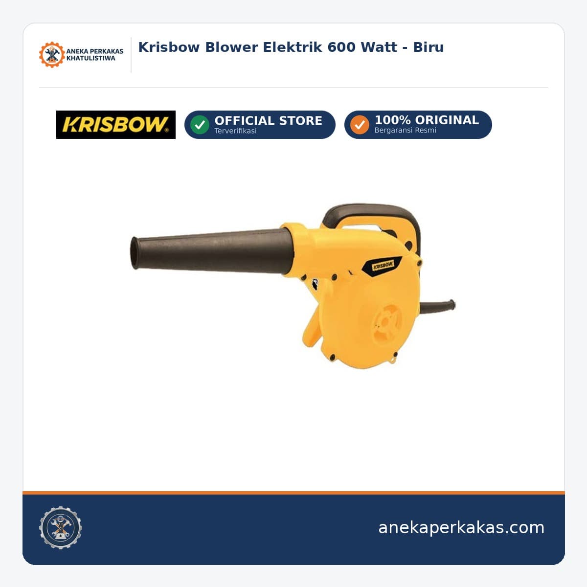 Krisbow Blower Elektrik 600 Watt - Biru