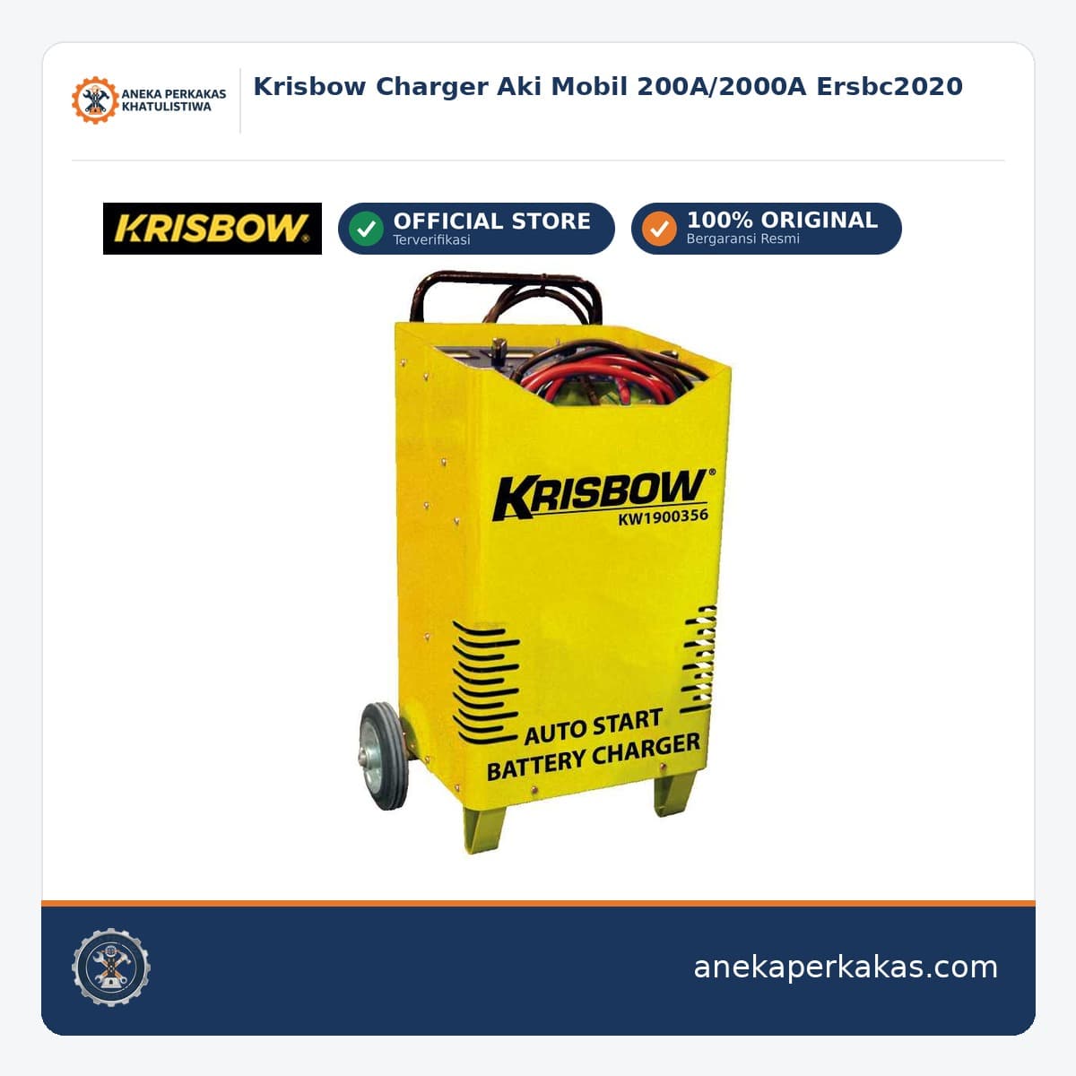 Krisbow Charger Aki Mobil 200A/2000A Ersbc2020