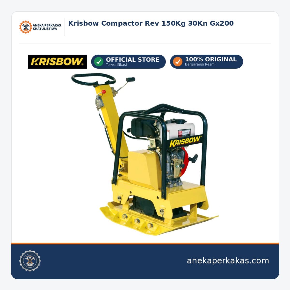 Krisbow Compactor Rev 150Kg 30Kn Gx200