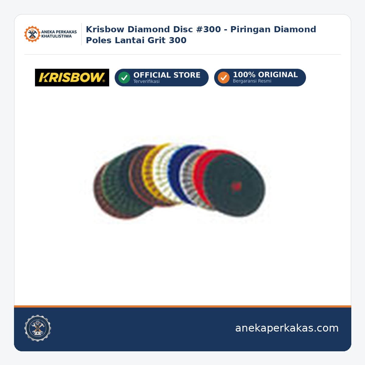 Krisbow Diamond Disc #300 - Piringan Diamond Poles Lantai Grit 300