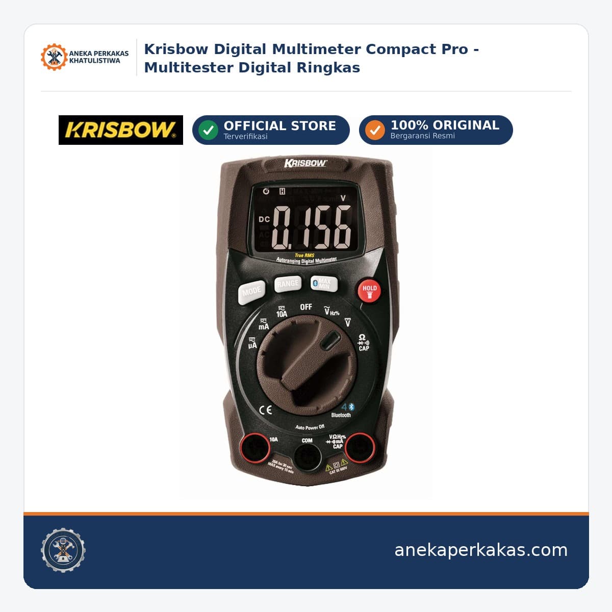 Krisbow Digital Multimeter Compact Pro - Multitester Digital Ringkas