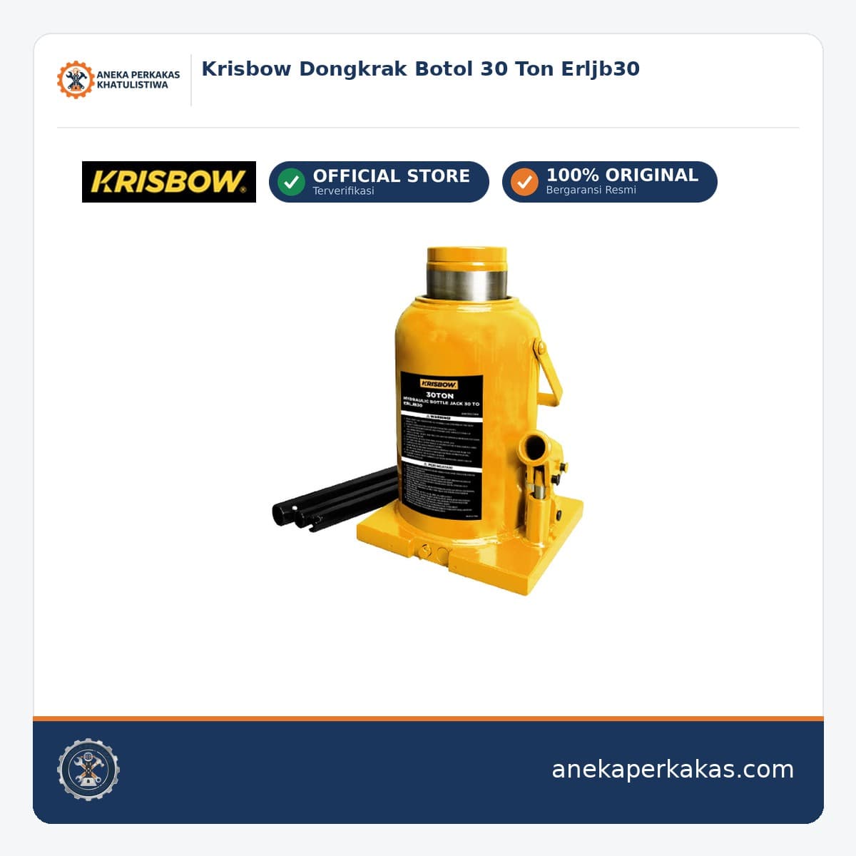 Krisbow Dongkrak Botol 30 Ton Erljb30