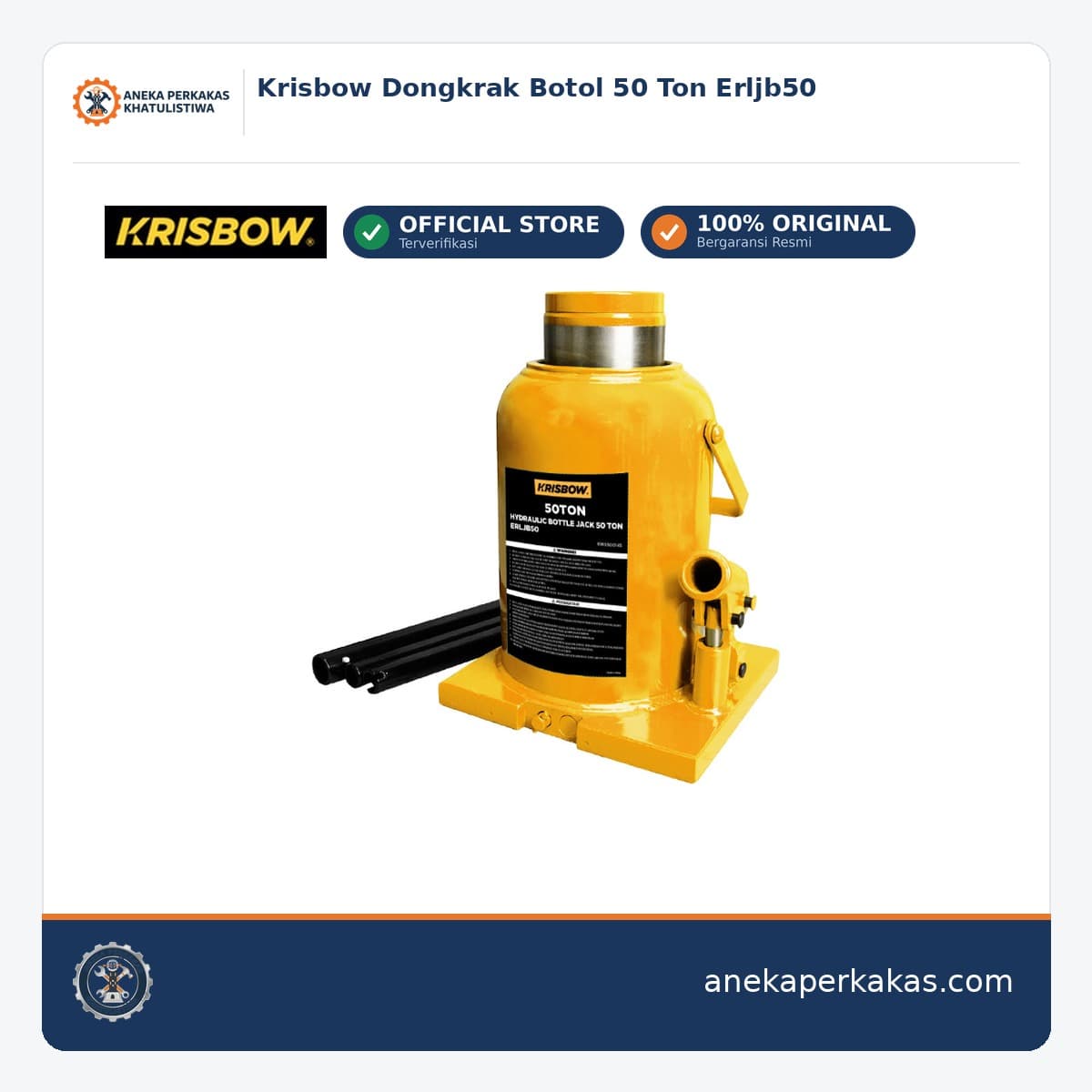 Krisbow Dongkrak Botol 50 Ton Erljb50