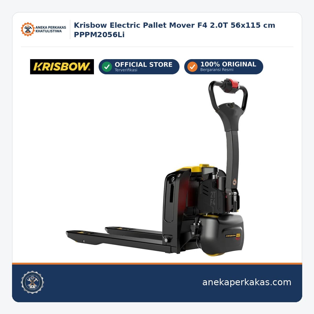 Krisbow Electric Pallet Mover F4 2.0T 56x115 cm PPPM2056Li