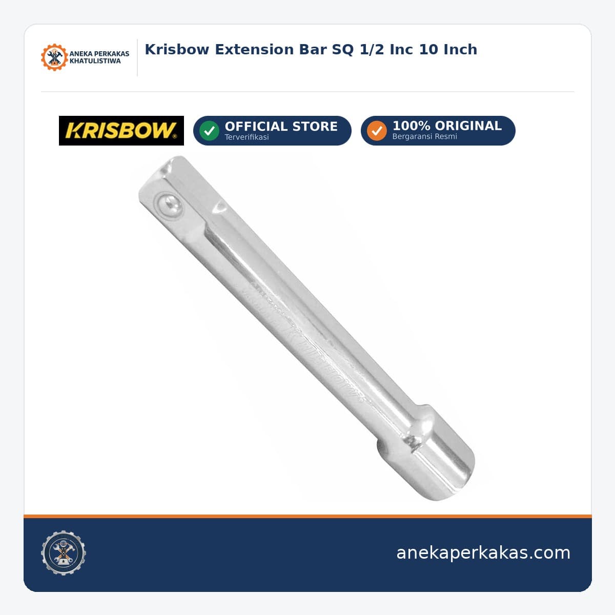 Krisbow Extension Bar SQ 1/2 Inc 10 Inch