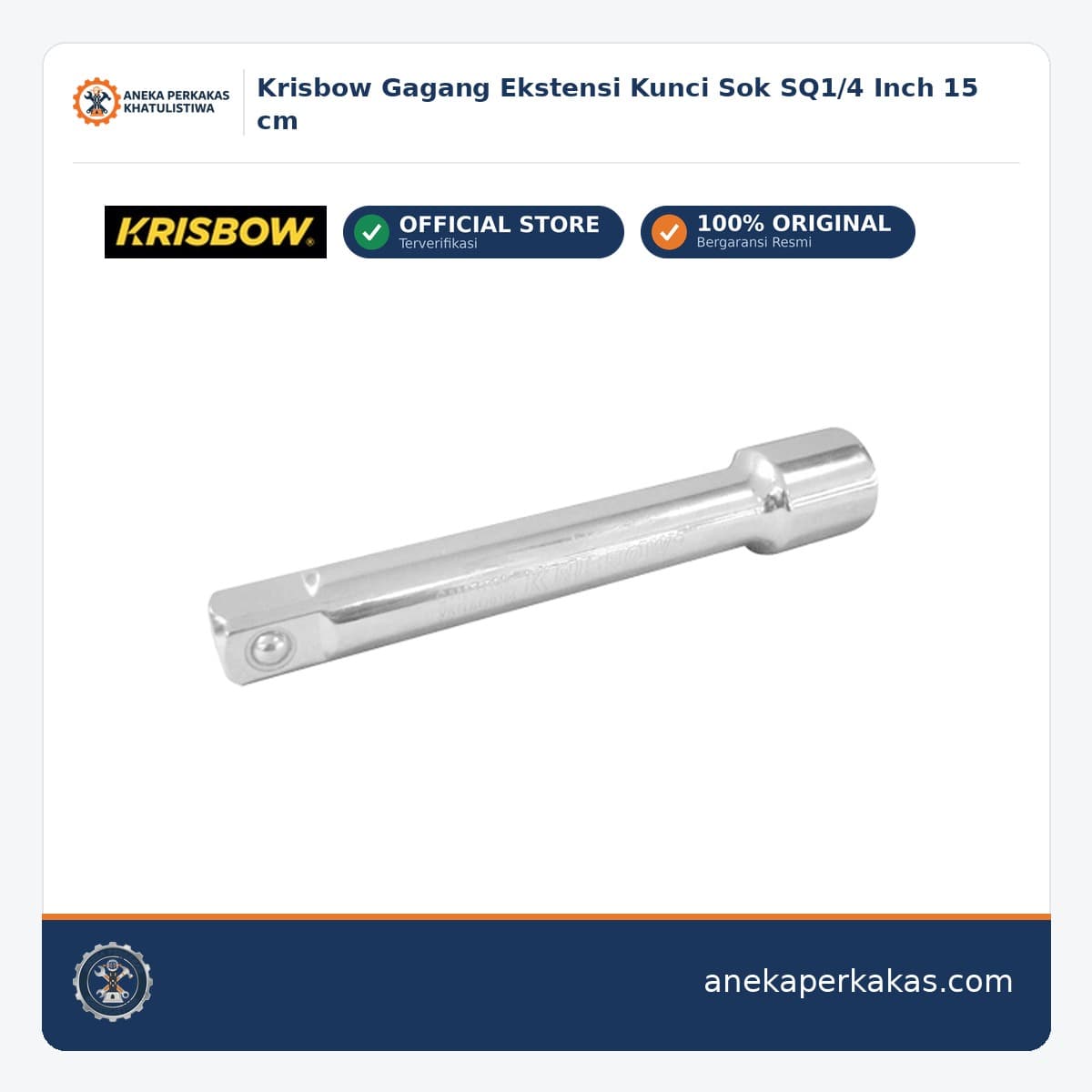 Krisbow Gagang Ekstensi Kunci Sok SQ1/4 Inch 15 cm