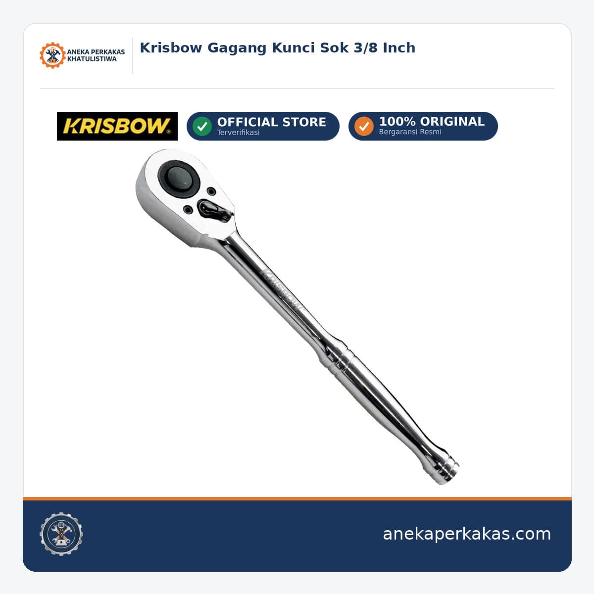 Krisbow Gagang Kunci Sok 3/8 Inch