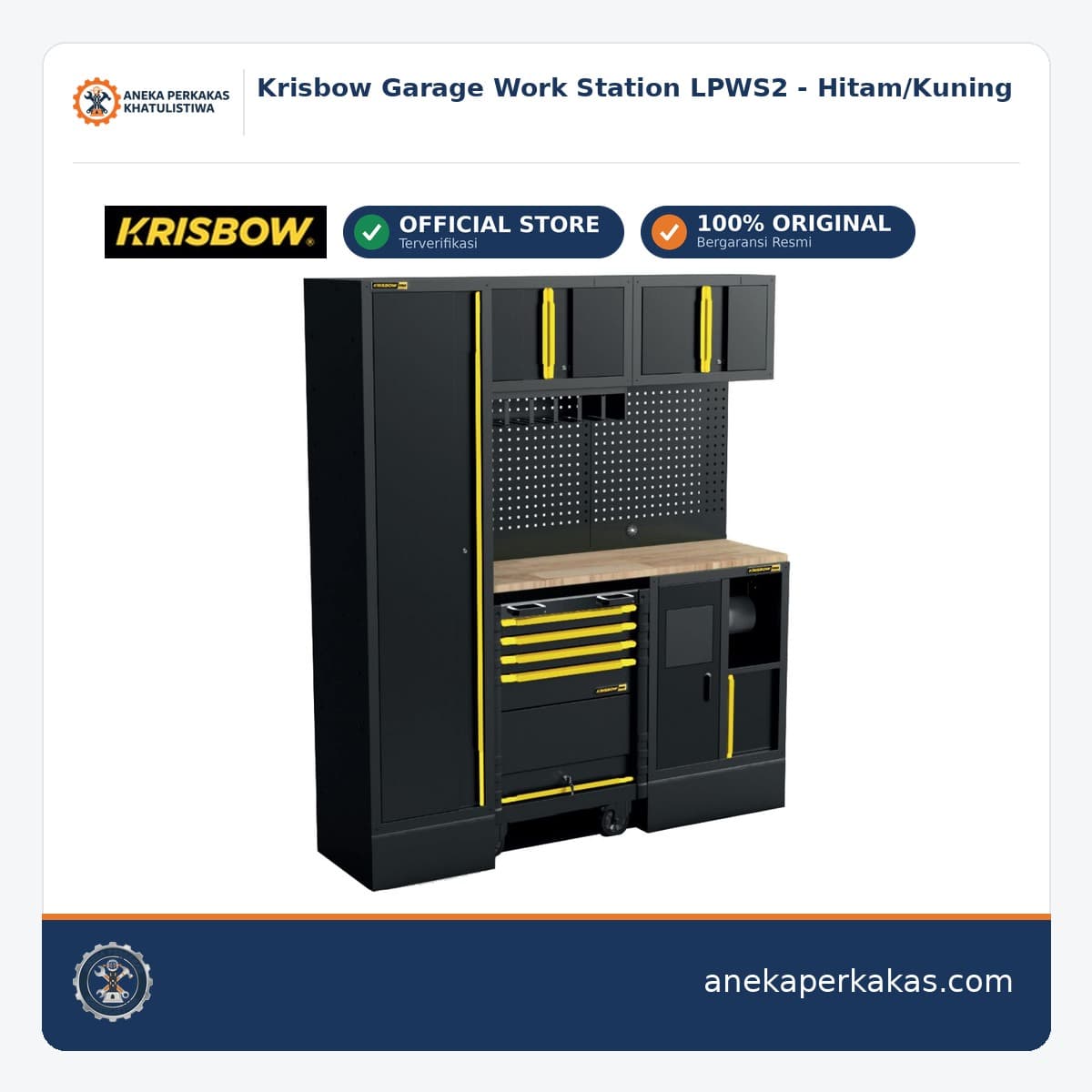 Krisbow Garage Work Station LPWS2 - Hitam/Kuning
