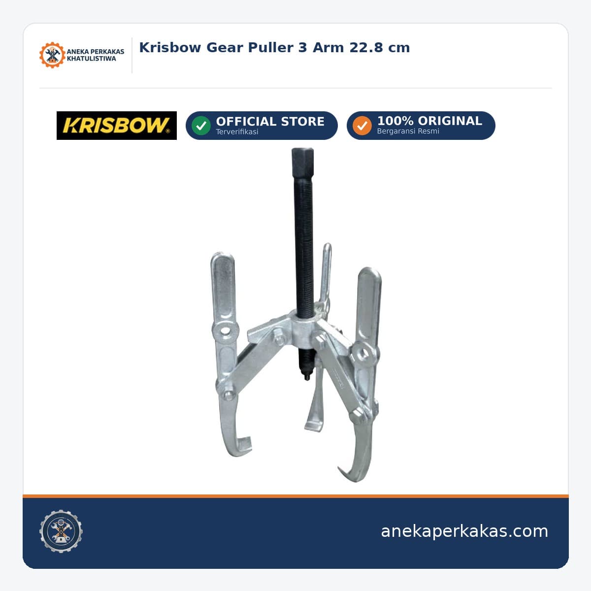 Krisbow Gear Puller 3 Arm 22.8 cm