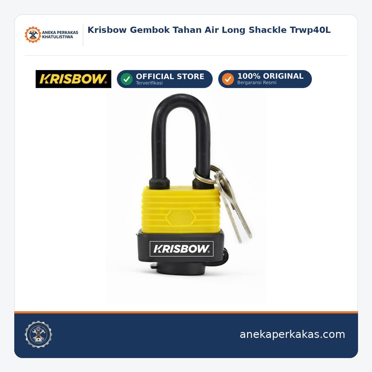Krisbow Gembok Tahan Air Long Shackle Trwp40L