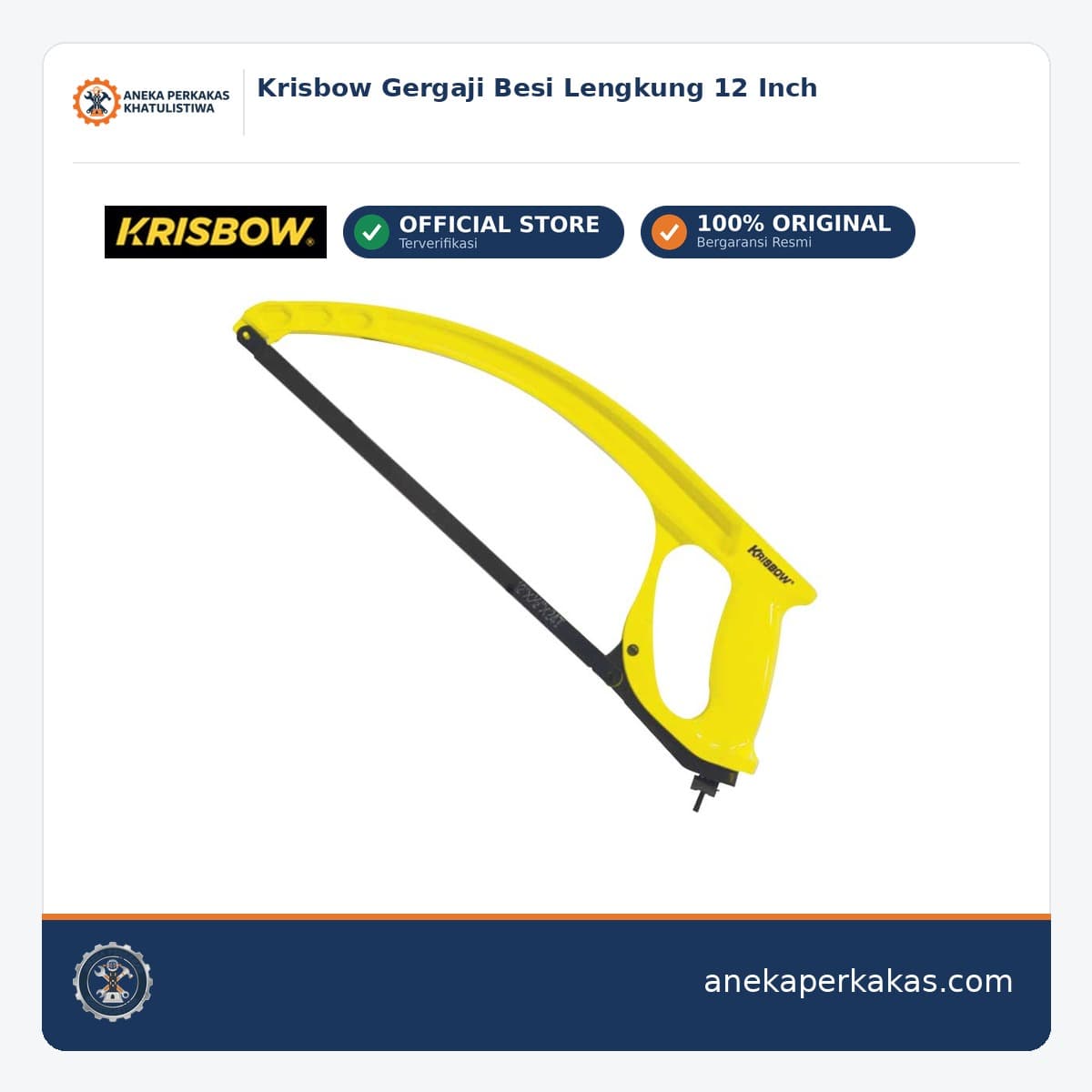 Krisbow Gergaji Besi Lengkung 12 Inch