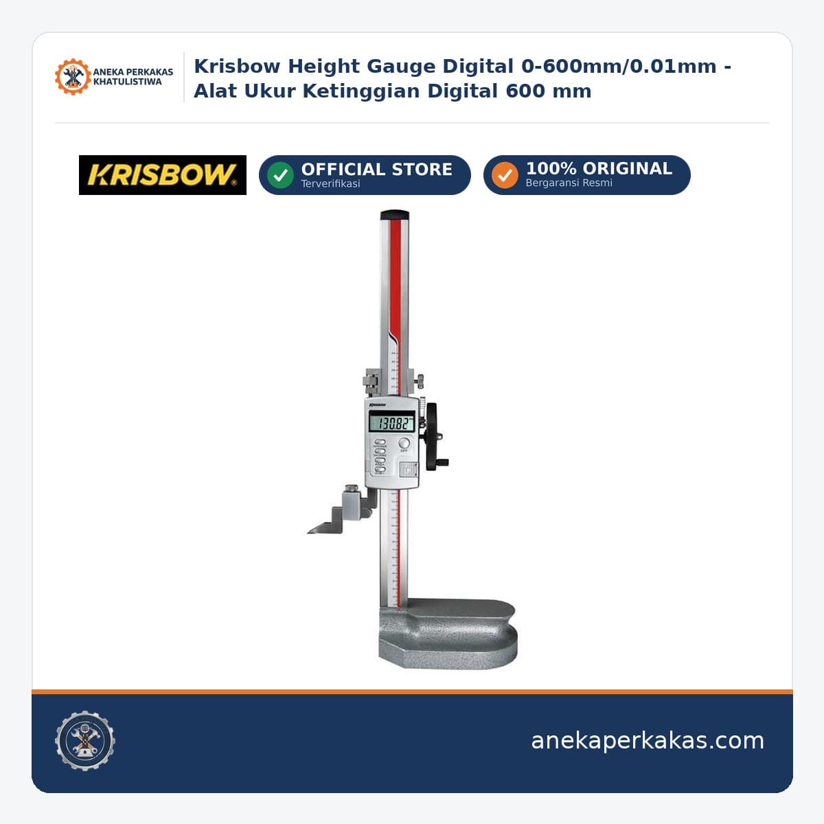 Krisbow Height Gauge Digital 0-600mm/0.01mm - Alat Ukur Ketinggian Digital 600 mm