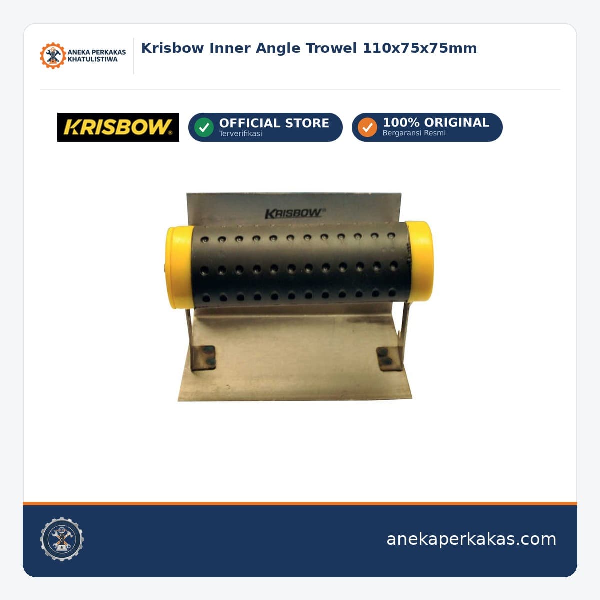 Krisbow Inner Angle Trowel 110x75x75mm