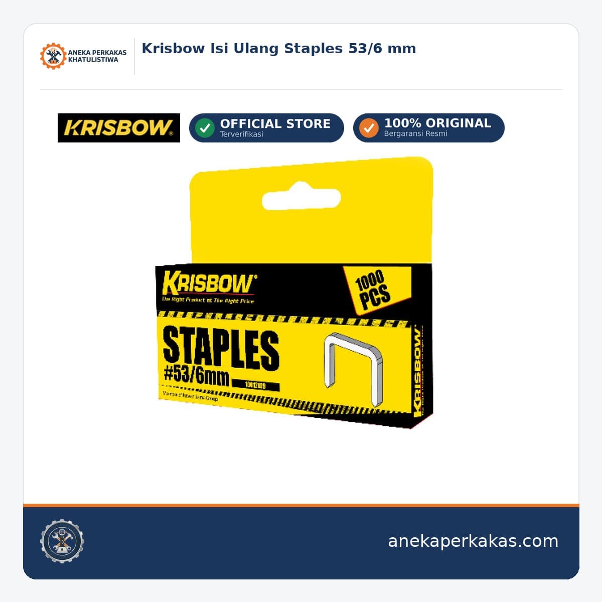 Krisbow Isi Ulang Staples 53/6 mm