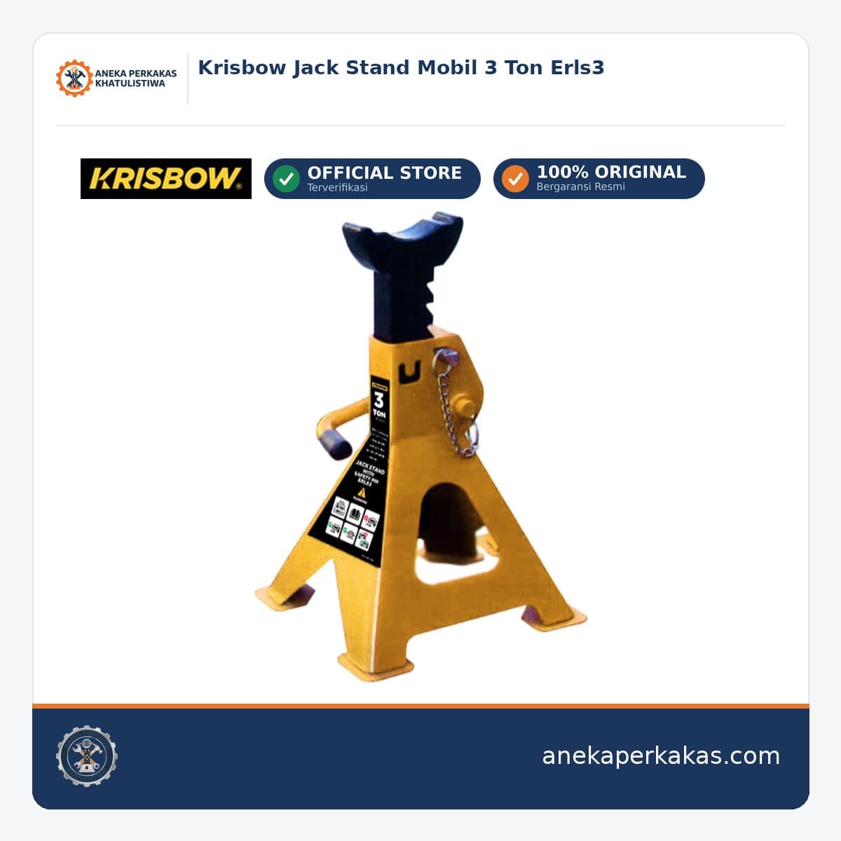 Krisbow Jack Stand Mobil 3 Ton Erls3