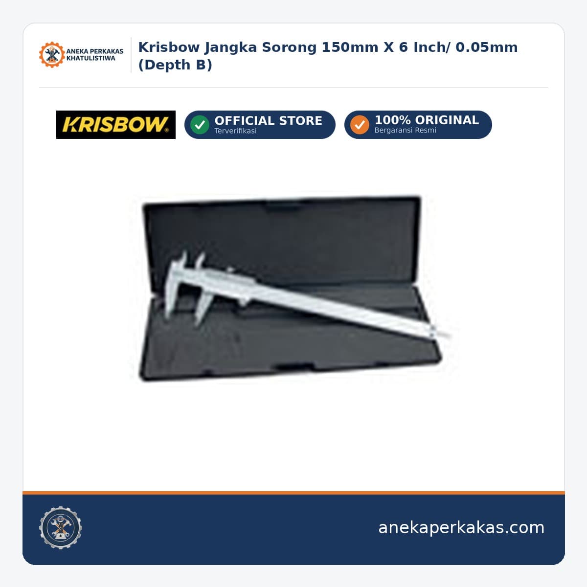 Krisbow Jangka Sorong 150mm X 6 Inch/ 0.05mm (Depth B)