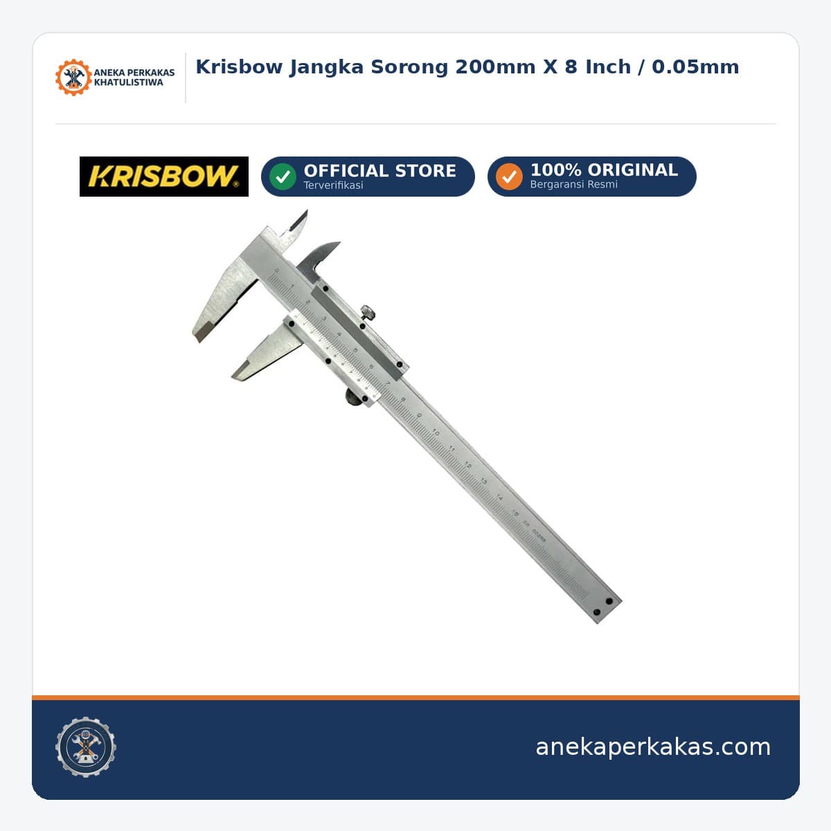 Krisbow Jangka Sorong 200mm X 8 Inch / 0.05mm