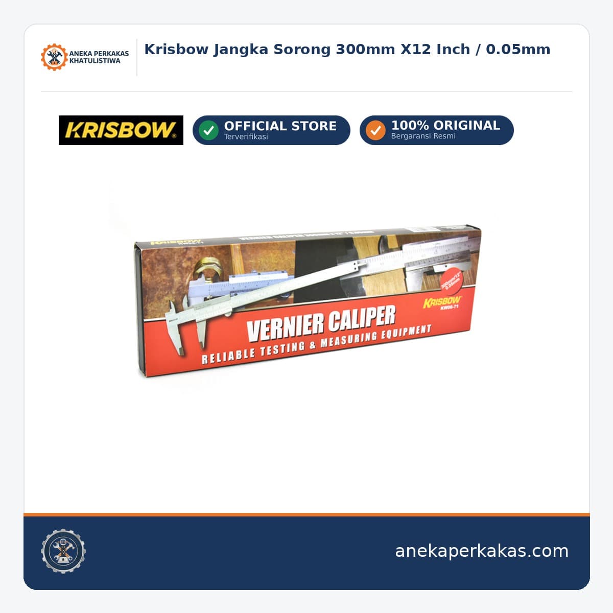 Krisbow Jangka Sorong 300mm X12 Inch / 0.05mm
