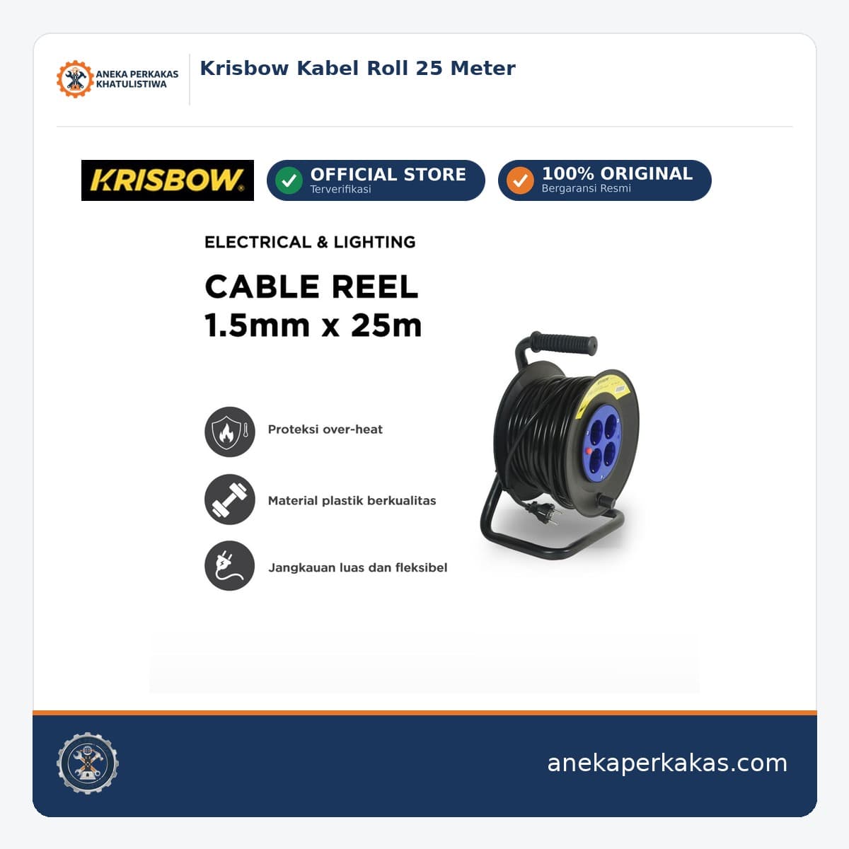 Krisbow Kabel Roll 25 Meter