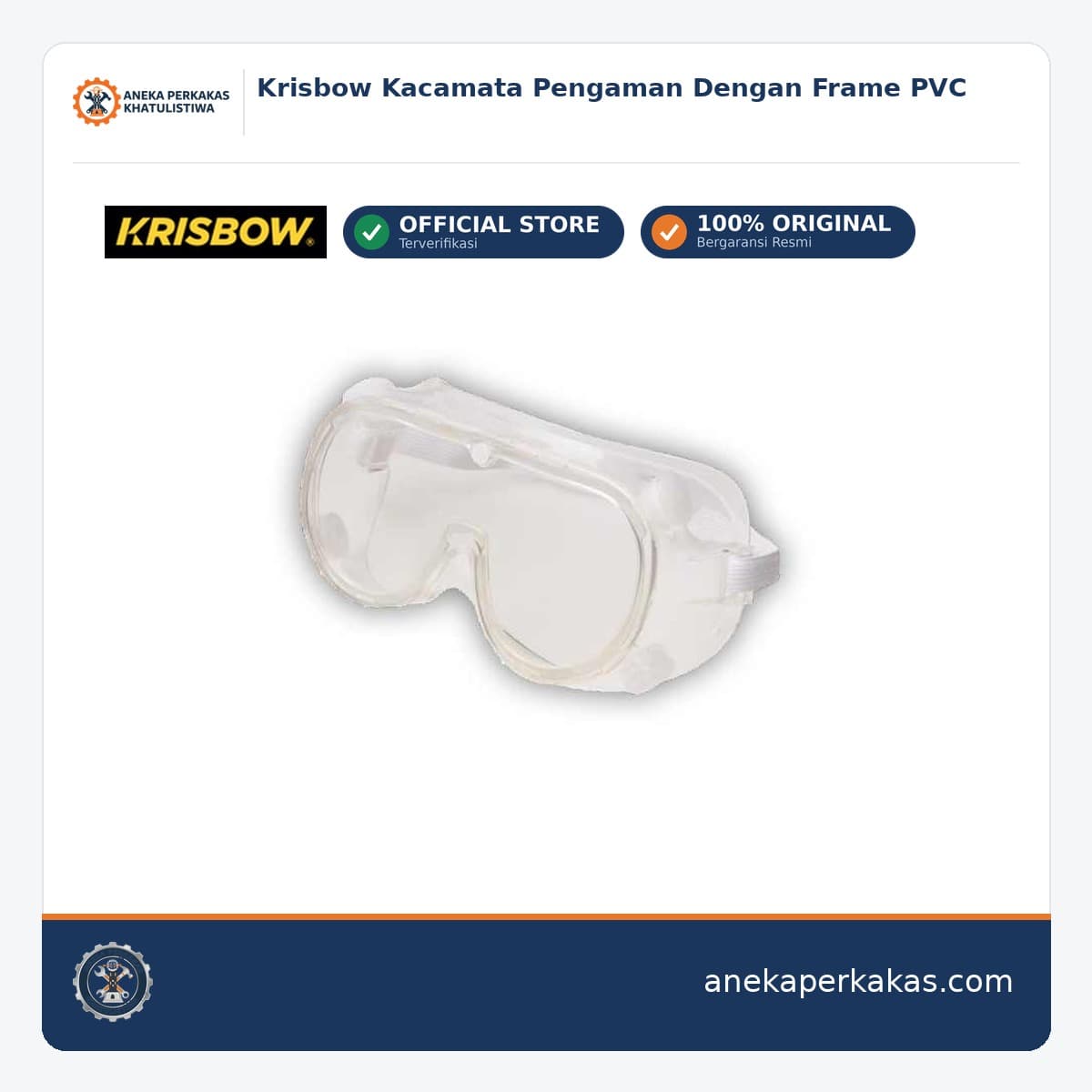 Krisbow Kacamata Pengaman Dengan Frame PVC
