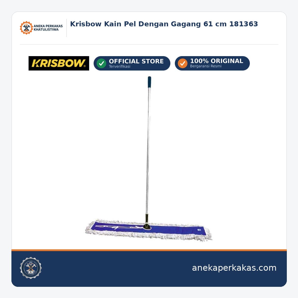 Krisbow Kain Pel Dengan Gagang 61 cm 181363
