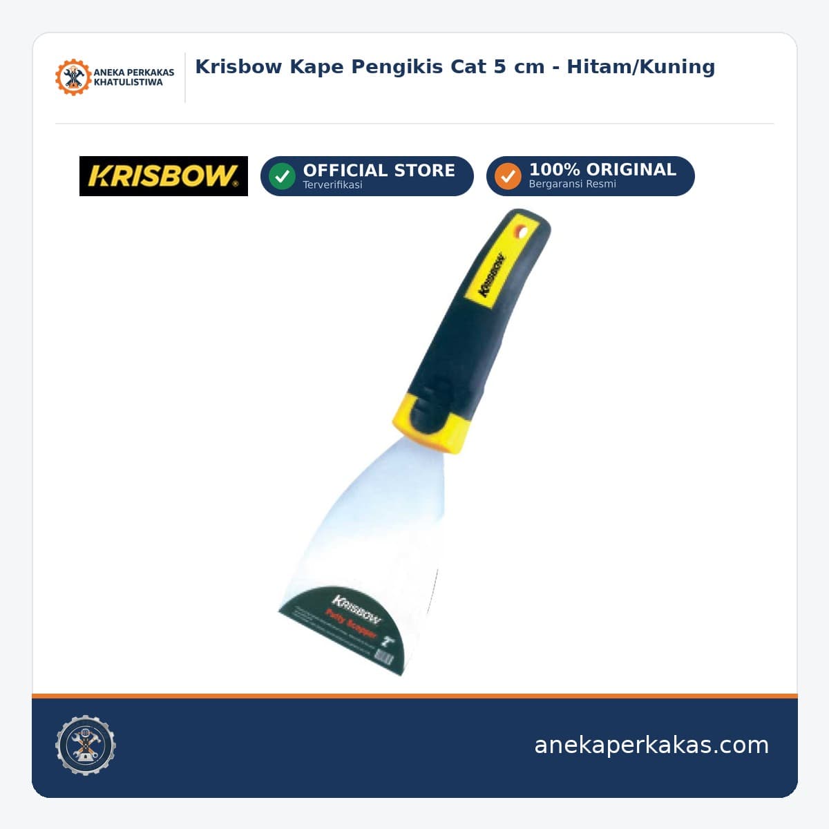Krisbow Kape Pengikis Cat 5 cm - Hitam/Kuning