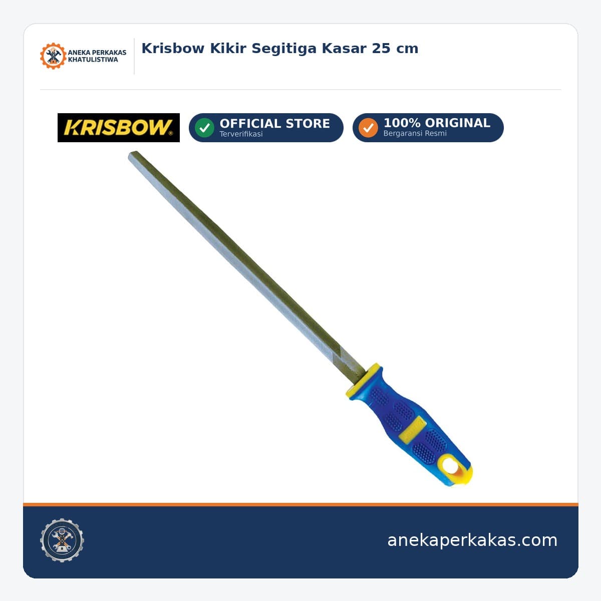 Krisbow Kikir Segitiga Kasar 25 cm