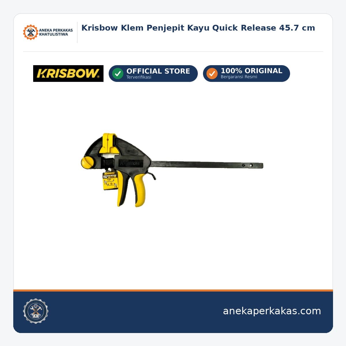 Krisbow Klem Penjepit Kayu Quick Release 45.7 cm