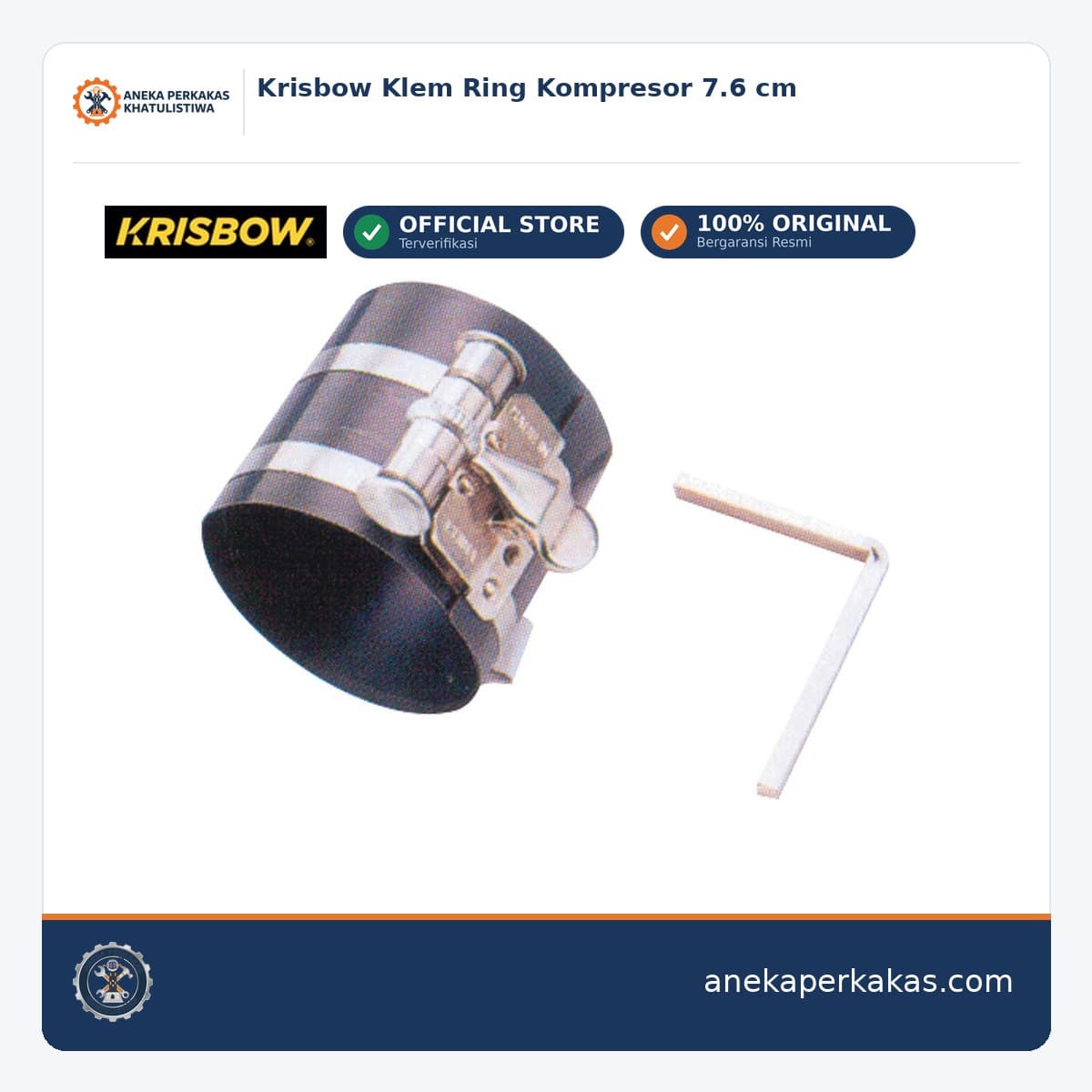 Krisbow Klem Ring Kompresor 7.6 cm