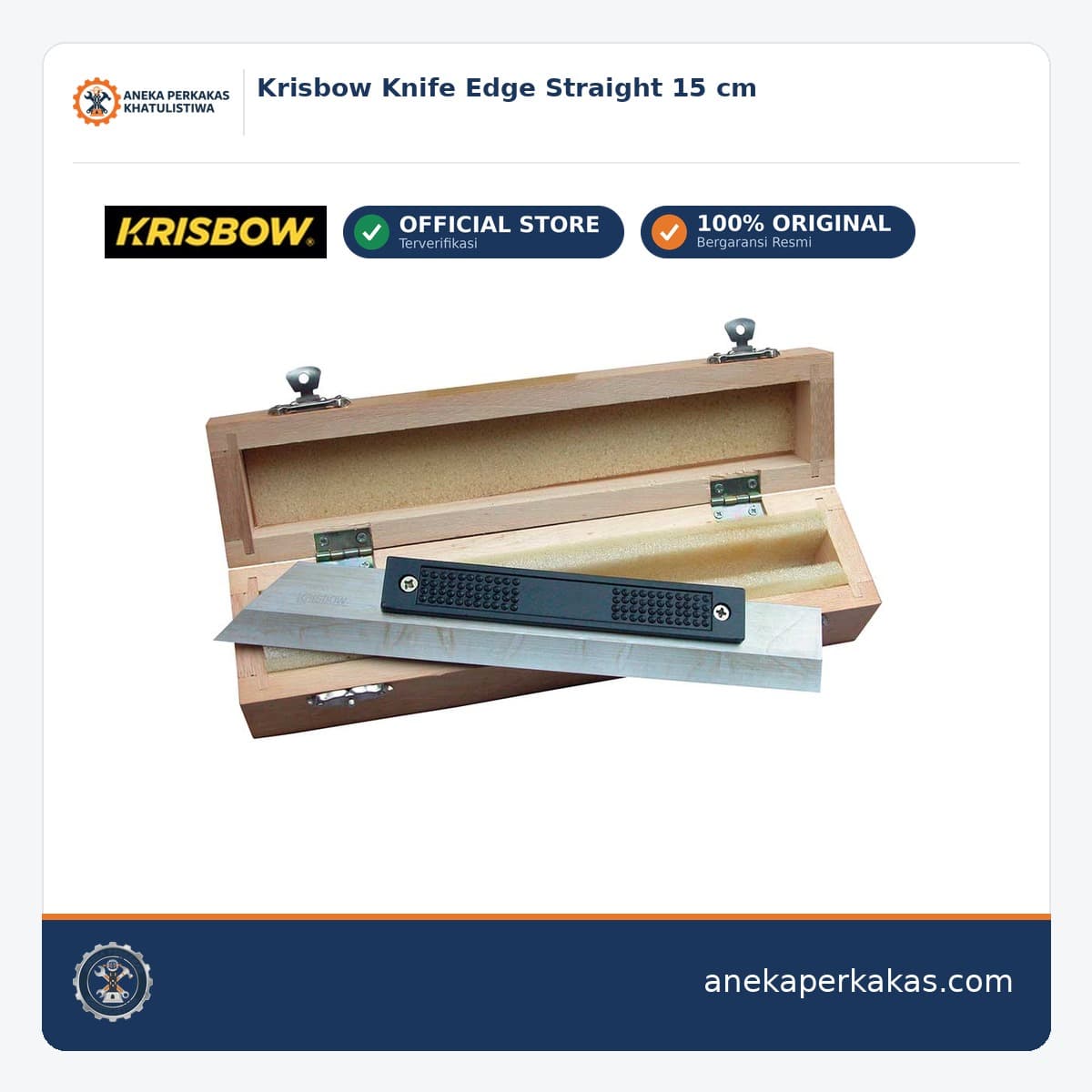 Krisbow Knife Edge Straight 15 cm