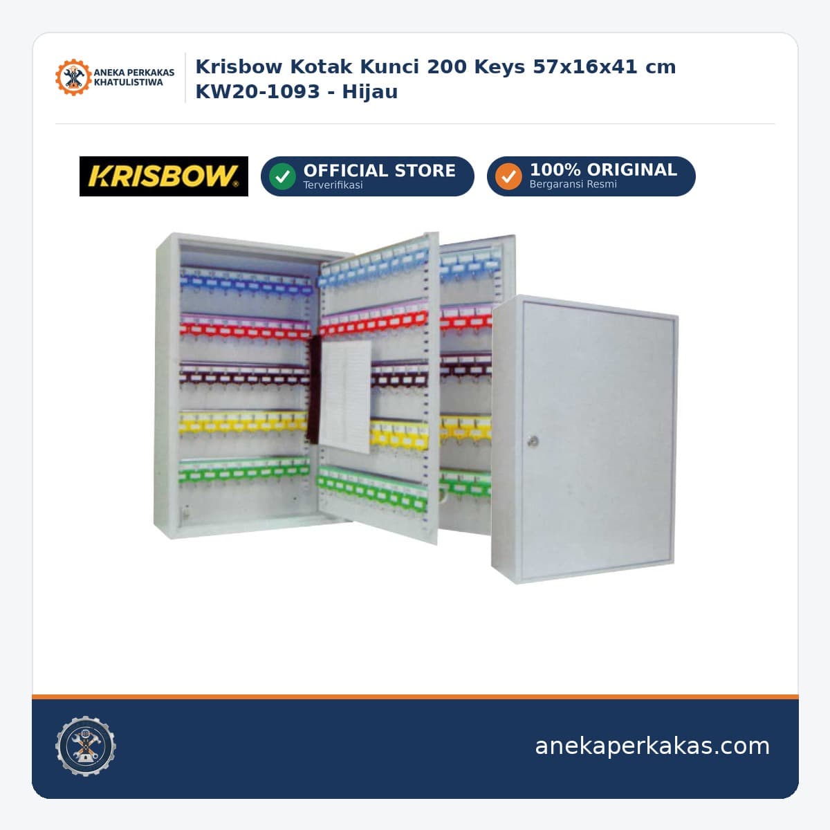 Krisbow Kotak Kunci 200 Keys 57x16x41 cm KW20-1093 - Hijau