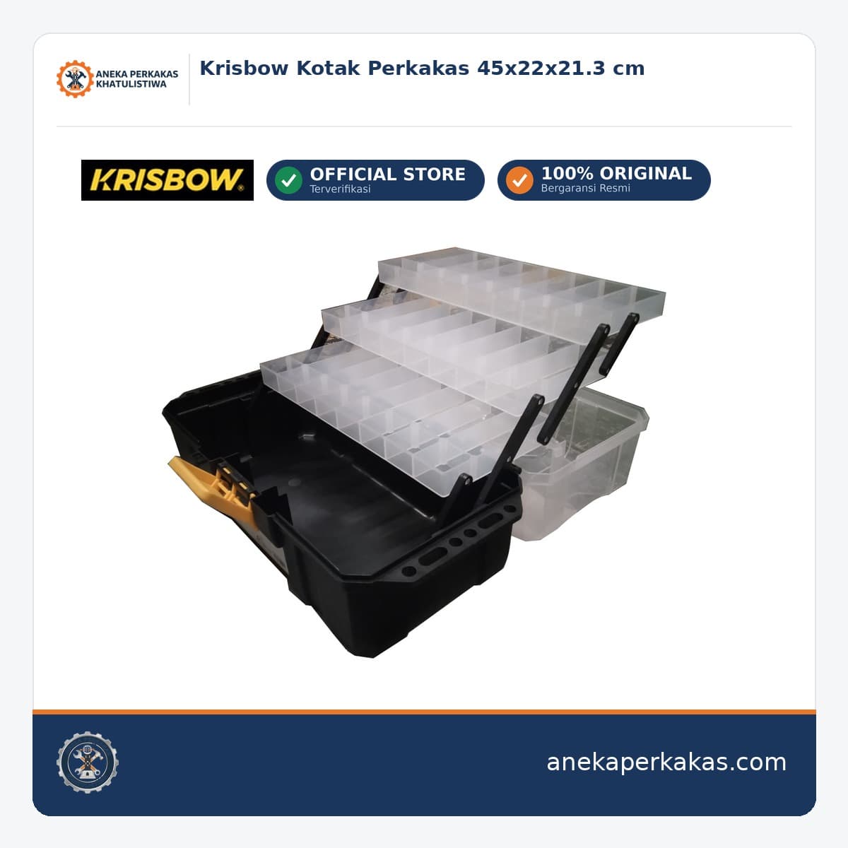 Krisbow Kotak Perkakas 45x22x21.3 cm