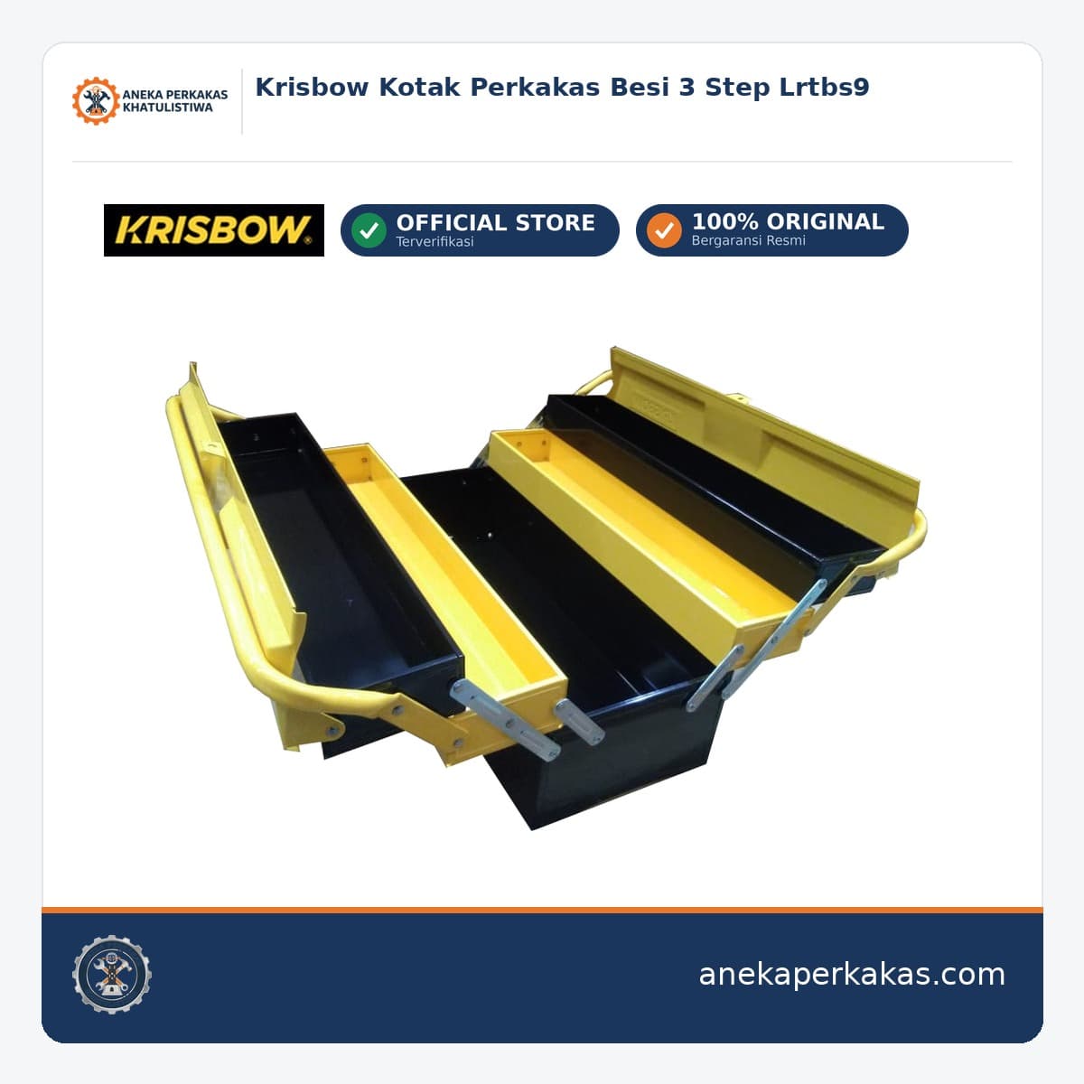 Krisbow Kotak Perkakas Besi 3 Step Lrtbs9