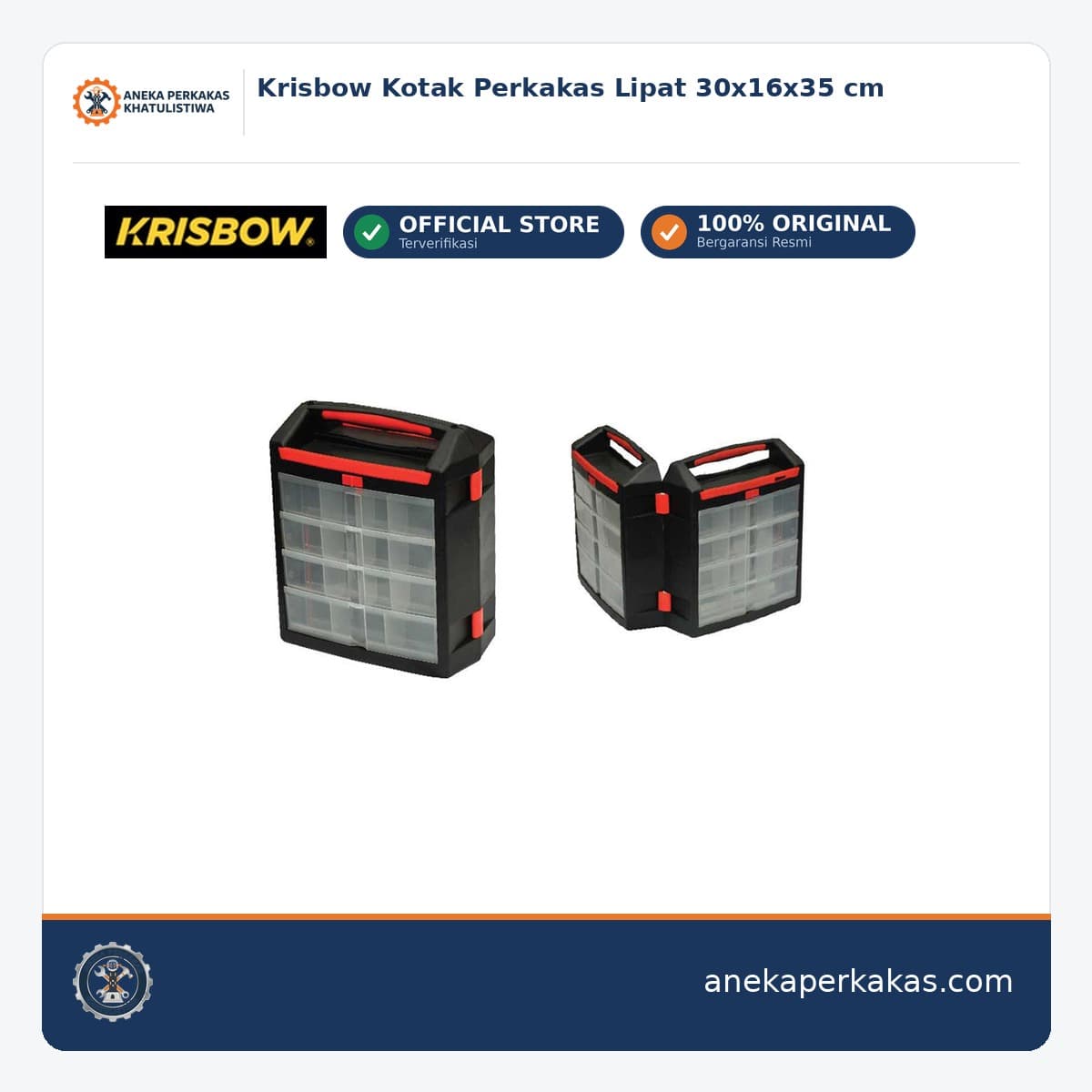 Krisbow Kotak Perkakas Lipat 30x16x35 cm