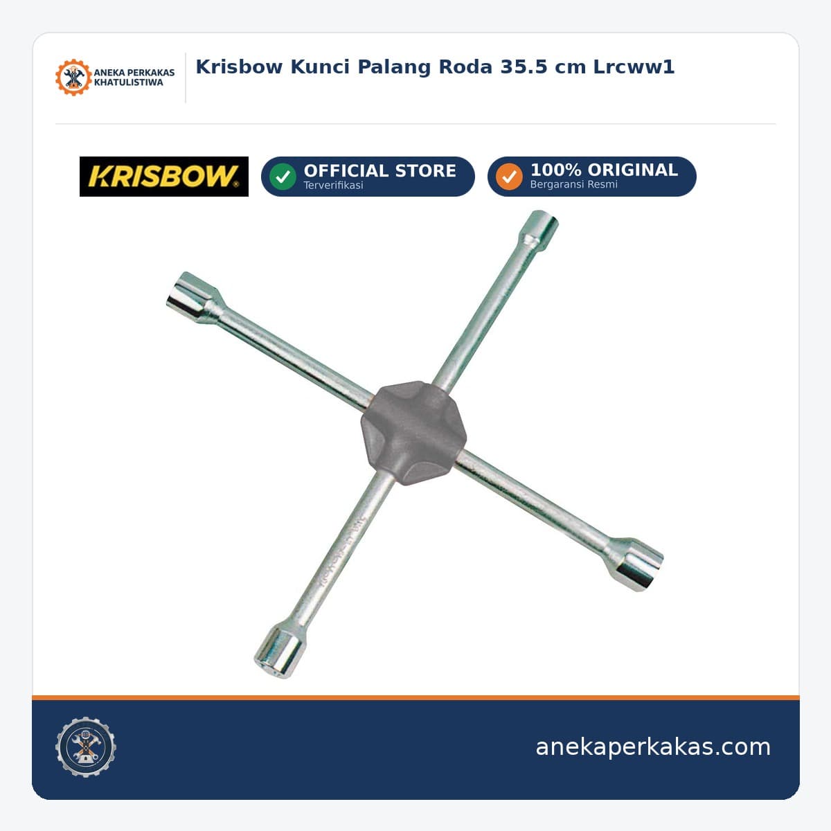 Krisbow Kunci Palang Roda 35.5 cm Lrcww1