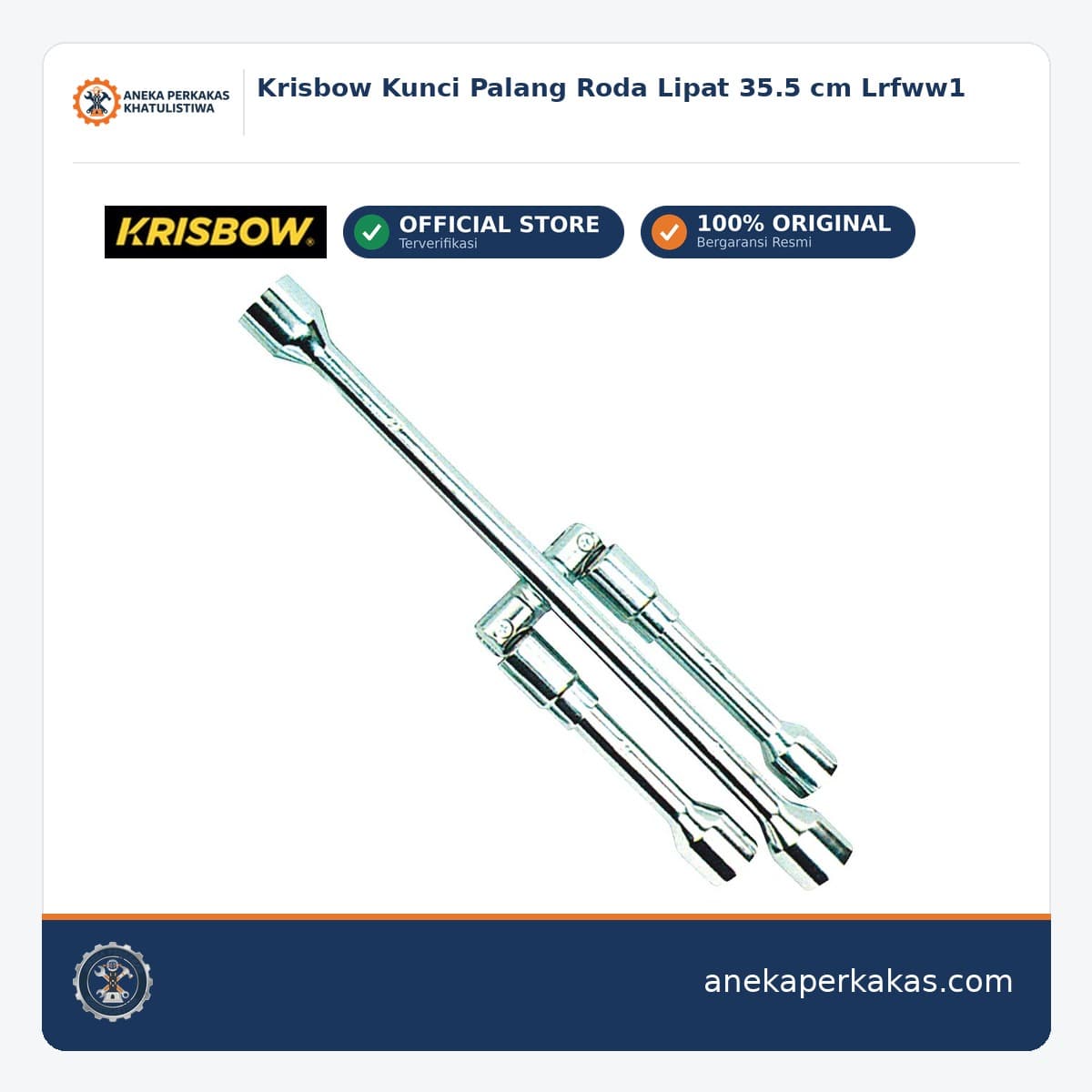 Krisbow Kunci Palang Roda Lipat 35.5 cm Lrfww1