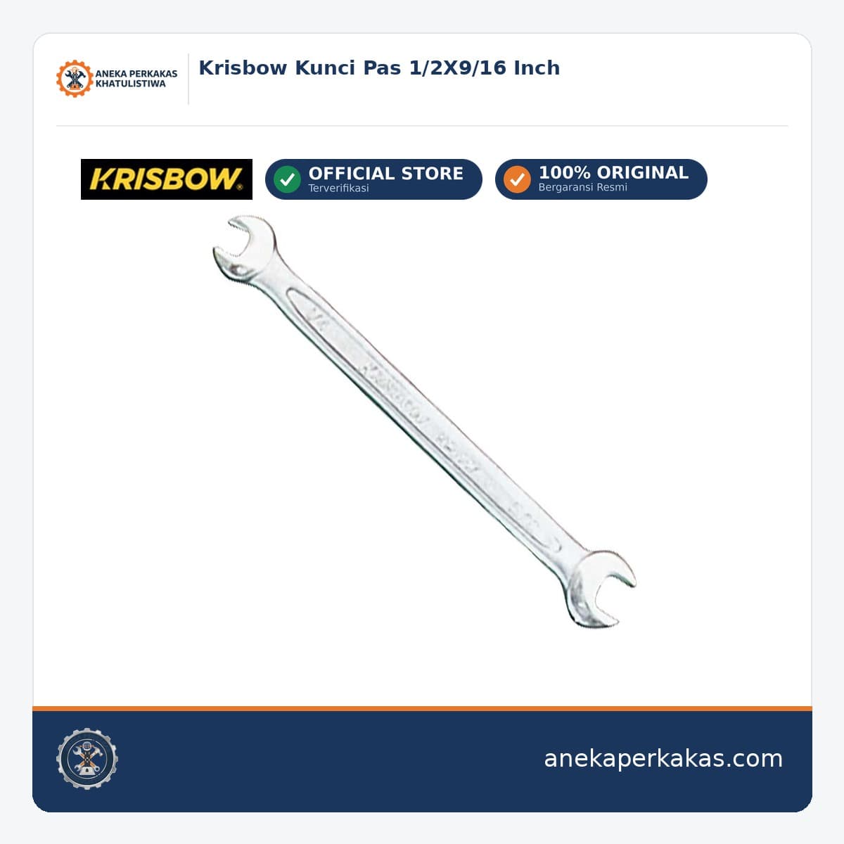 Krisbow Kunci Pas 1/2X9/16 Inch