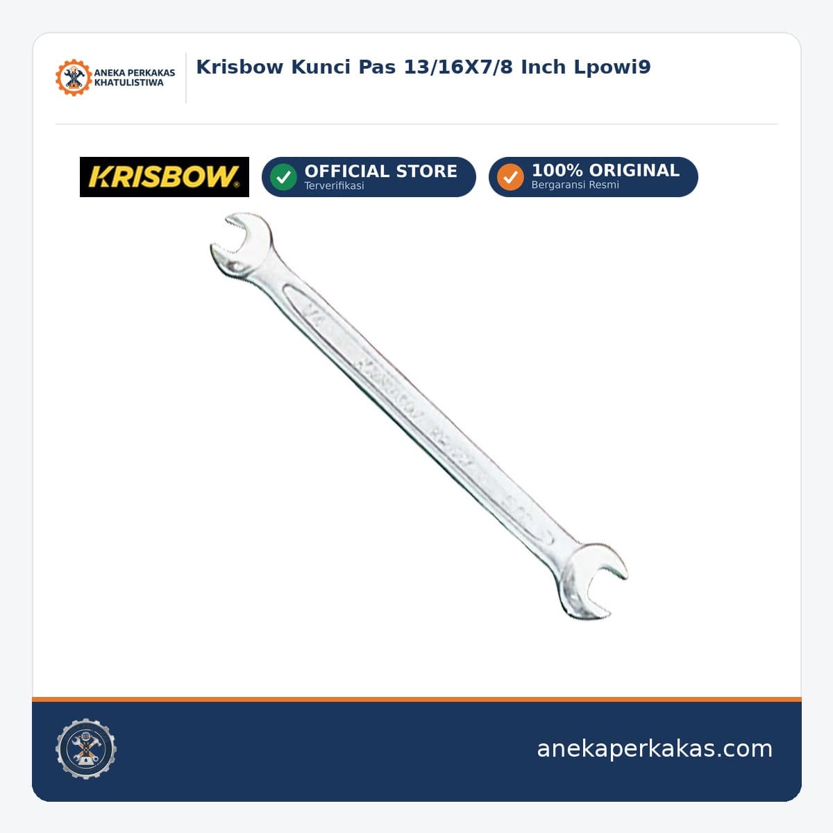 Krisbow Kunci Pas 13/16X7/8 Inch Lpowi9