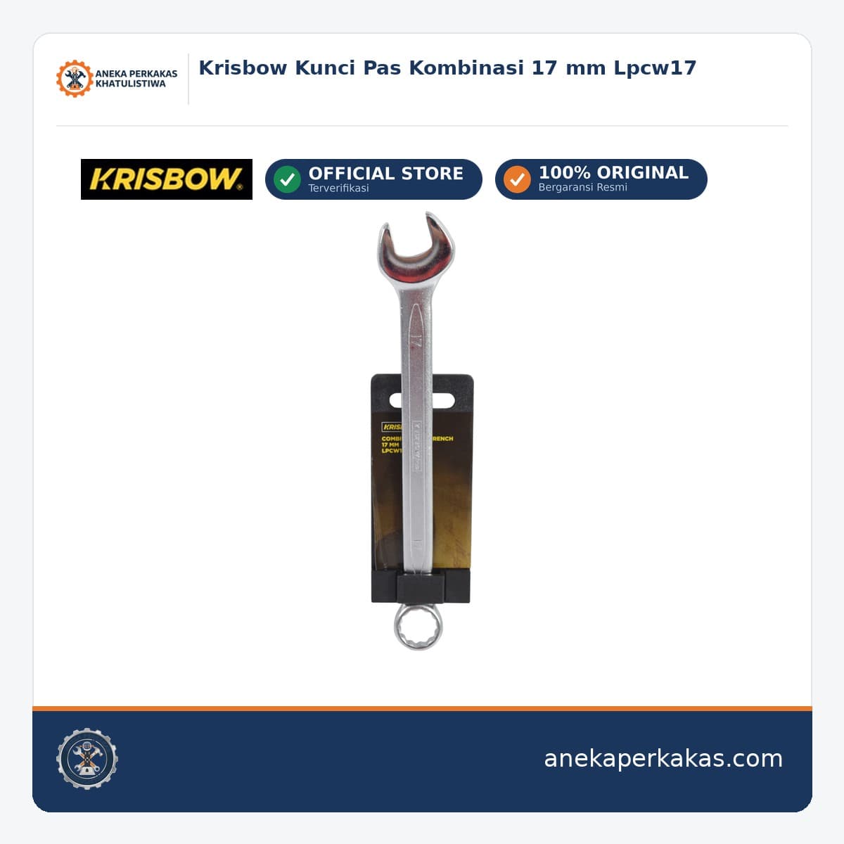 Krisbow Kunci Pas Kombinasi 17 mm Lpcw17