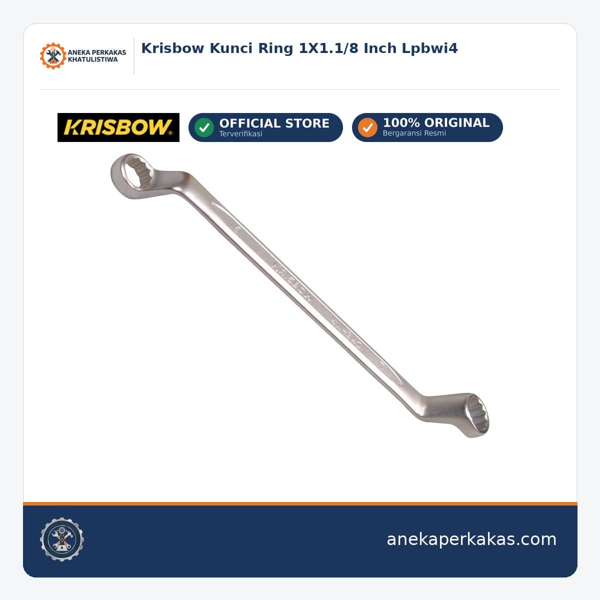 Krisbow Kunci Ring 1X1.1/8 Inch Lpbwi4