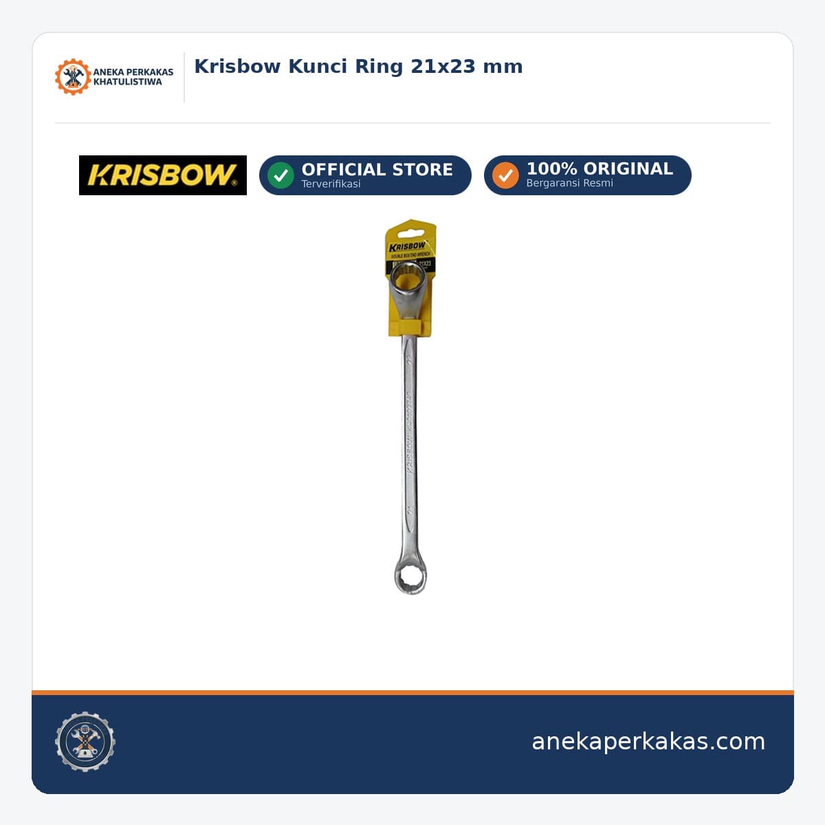 Krisbow Kunci Ring 21x23 mm