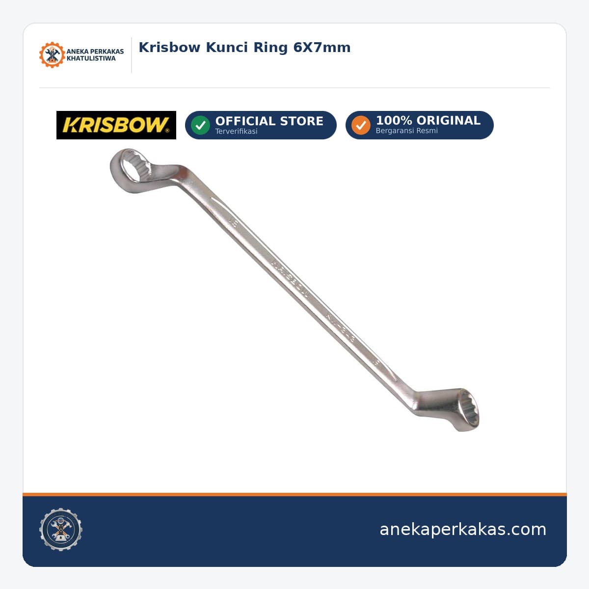 Krisbow Kunci Ring 6X7mm
