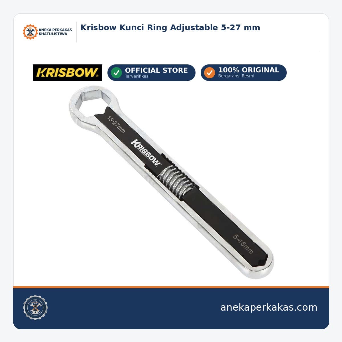 Krisbow Kunci Ring Adjustable 5-27 mm